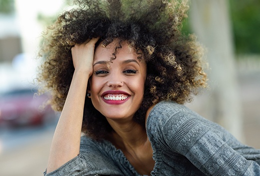 Woman with healthy smile