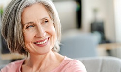 Smiling senior woman with beautiful teeth