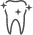 Animated tooth with sparkles representing holistic dentistry