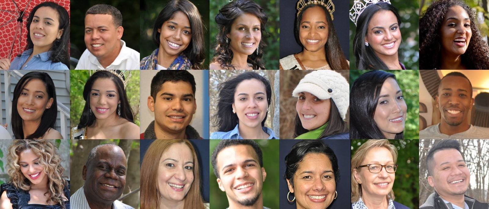 Collage of patient smiles after dental care