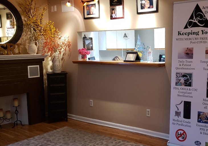 Dental office reception desk