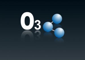 Diagram of ozone molecule used in ozone therapy